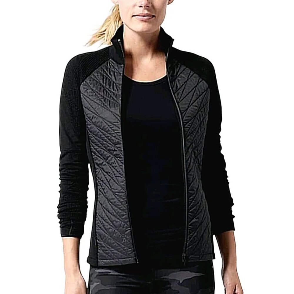 Athleta Flurry Force Insulated PrimaLoft Jacket II Black Full Zip Size S